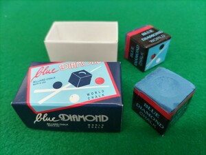 【ビリヤードチョーク】ブルーダイヤモンド (青) 1箱2個セット