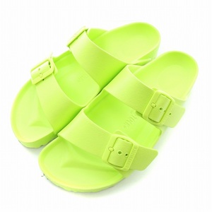 ビルケンシュトック BIRKENSTOCK アリゾナ コンフォートサンダル フラット ベルト ゴム EU39 25cm 黄緑 ライトグリーン /BB レディース