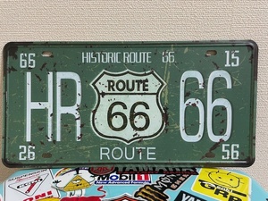 【R11】ROUTE66　ルート66　ナンバープレート型　ブリキ看板　装飾品