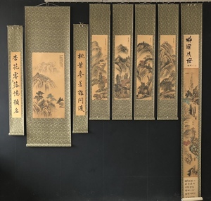  *珍品旧蔵*唐寅 明代 有名な画家 書道家 詩人 山水畫 手描き 中国画 墨寶妙品 中国書道 GH01-19