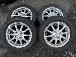 1円売り切り バリ溝 バリ山 スタッドレスタイヤ ホイールセット 155/65R14 ヨコハマ アイスガードIG60 軽自動車 Nボックス タント ワゴンR 