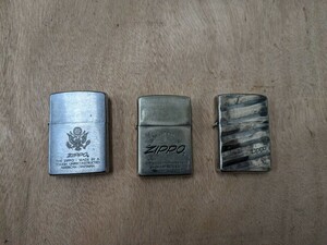 B 3点セット zippo ジッポー　ジッポ　オイルライター・h06・e06・c01