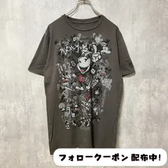 古着 used　Disney　ディズニー　半袖プリントデザインTシャツ　グレー　ミッキーマウス　レトロ　メンズ　レディース