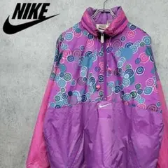 ナイキ NIKE ハーフジップ ナイロンジャケット ピンク XL 古着 90s