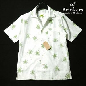 新品1円～★定価1万 Brinkers ブリンカーズ コットン綿100% 半袖カジュアル シャツ M グリーン 正規店本物 ◆4038◆