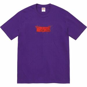 送料無料 L 紫 Supreme Ralph Steadman Box Logo Tee Purple 22SS シュプリーム ラルフステッドマン ボックスロゴ Tシャツ パープル 新品