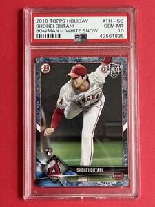 激レア PSA10 大谷翔平 50枚限定 ルーキーカード 2018 Topps holiday bowman white snow Shohei Ohtani Rookie Card シリアル番号11 MVP