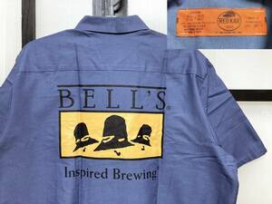 90s～00s US古着 ベルズ 半袖 ワーク シャツ / 90年代 00年代 BELLS Inspired Brewing RED KAP レッドキャップ ボディ ビール 企業物