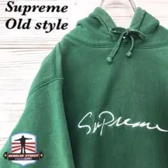 《希少》シュプリーム Supreme☆パーカー L グリーン P172