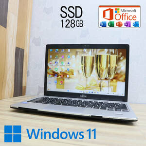 ★美品 新品SSD128GB★S937/S Webカメラ Celeron 3965U Win11 MS Office 中古品 ノートPC★P71803