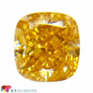 FANCY VIVID YELLOW ORANGE 0.55ct X/RT0645/GIA