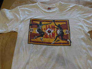 1990　Vintage　NIKE　AIR　JORDAN５【JAM＆SLAM】　T-shirts　銀タグ　米国製　size　L