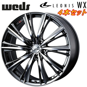 Weds LEONIS WX ホイール4本Set ブラックメタルコート/ミラーカット 8.5-20インチ 5穴/PCD114.3 インセット+35