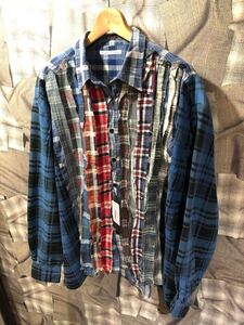 Needles ニードルズ Rebuids by Needles リビルドバイニードルズ Flannel Shirt Ribbon Wide Shirt 長袖シャツ PU351 マルチカラー　FK