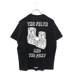 NEIGHBORHOOD ネイバーフッド THE FILTH AND THE FURY TEE ザ フィルスアンドザフューリー プリントロゴ半袖Tシャツブラック 222PCNH-ST13