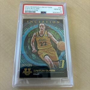 PSA10 2022 BOWMAN U INCEPTION Base AQUA /199 RC CAITLIN CLARK IOWA WNBA 全体1位 活躍中 　