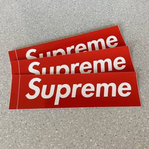 【5.7cm×20.3cm】Supreme シュプリーム Box Logo ステッカー 赤3枚 即決【正規品】