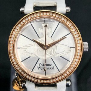 Vivienne Westwood　ヴィヴィアンウエストウッド　腕時計　クオーツ　SS/革　VV006RSWH　不動品【CGAZ6014】