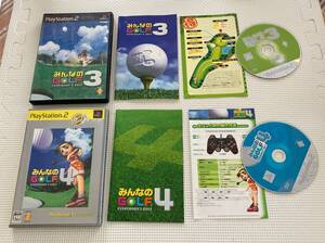 23-PS2-06　プレイステーション2　みんなのGOLF3，4　セット　動作品　PS2　プレステ2