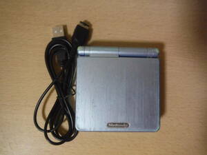 ★動作確認済★ Nintendo AGS-001 GAMEBOY ADVANCE SP ゲームボーイアドバンスSP パールブルー USB充電器付 擦れ・汚れ有