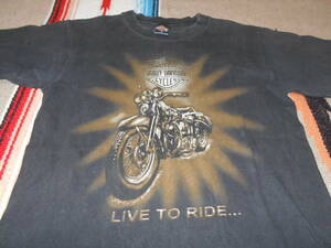 Harley Davidson HONOLULU HAWAII ハーレー ダビッドソン Tシャツ ブラック 黒 ホットロッド バイカー チョッパー BIKER HOTROD VINTAGE