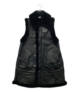 23aw Noir Kei Ninomiya 3L-V014 Shearling Sleeveless Leather Jacket／レザーコート その他コート サイズ xs ブラック