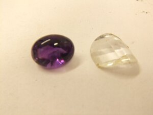 天然石　水晶　指輪パーツ　２つ