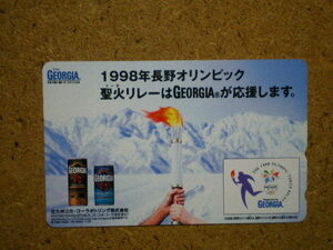 naga・北九州コカコーラ　ジョージア　長野オリンピック　長野五輪　未使用　50度数　テレカ