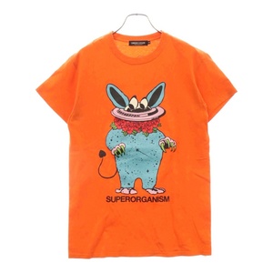 UNDERCOVER アンダーカバー フロントグラフィックプリント クルーネック 半袖Tシャツ カットソー オレンジ