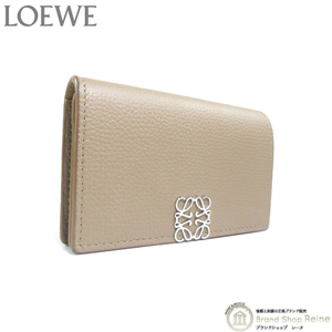 ロエベ （LOEWE） アナグラム ビジネス カードホルダー カードケース 名刺入れ C821M97X02 サンド（新品同様）中古