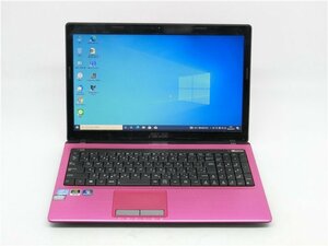 カメラ内蔵/15.6型/ノートPC/Win10/爆速SSD256/8GB/２世代i5-2450M/ASUS　K53S MSoffice搭載/HDMI/USB3.0/テンキー　新品無線マウス