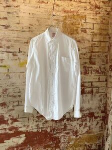 70s BROOKS BROTHERS WHITE BROAD SHIRT Makers ヴィンテージ ビンテージ ブルックスブラザーズ 白シャツ 6ボタン 60s 送料無料 アメトラ