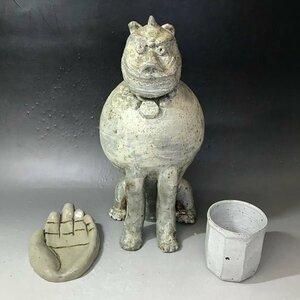 【1円スタート!】高仲健一 CERAMIC ART オブジェ 置物 3点まとめて A★白磁 白瓷 李朝 朝鮮 韓国 三島 64N2O