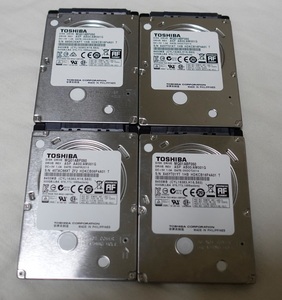 ■未使用品■TOSHIBA製2.5inch AVコマンド対応HDD 500GB MQ01ABF050 【4台セット】