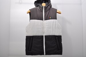 coco 中古 アーノルドパーマー Arnold Palmer レディース ベスト 2(M) 黒×白×グレー 黒 フード付き リバーシブル 中綿入 83282