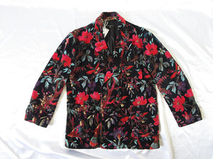 エンジニアードガーメンツ★国内レアモデル★レアサイズ★2023fw★ DB Jacket - Cotton Bird Print Velveteen/Black【XS】