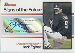 Jack Egbert CWS 2008 Bowman Auto 直筆サイン Sign of Future