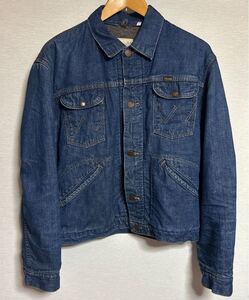 60-70s USA製 Wrangler 20MJL ブランケット デニムジャケット 白タグ ラングラー ビンテージ インディゴ