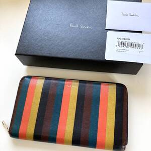 ポールスミス　Paul Smith 長財布　マルチストライプ　美品　レディース