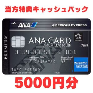 【当方特典あり/最大13万ポイント獲得】ANA アメックス プレミアム 紹介キャンペーン amex アメリカンエキスプレス クレジットカード