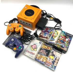 1円【美品】任天堂 Nintendo GC ゲームキューブ 本体 コントローラー2個 メモリーカード2枚 マイク ゲームソフト 6枚 まとめ セット