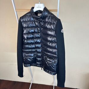 【美品】 MONCLER モンクレール ダウンジャケットニット　黒　S