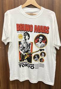 Bruno Mars 2024 TOKYO バンドTシャツ 半袖Tシャツ ブルーノマーズ Lサイズ ホワイト