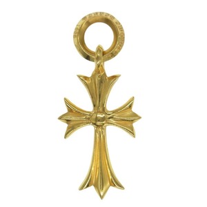 CHROME HEARTS クロムハーツ（原本無） 22K TINY CH CROSS タイニー CHクロス チャーム ネックレス トップ【中古】