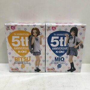 【まとめて2点・未開封】けいおん! 5thあにばーさりー♪ フィギュア バンプレスト 秋山澪 田井中律 K-ON! BANPRESTO ◆