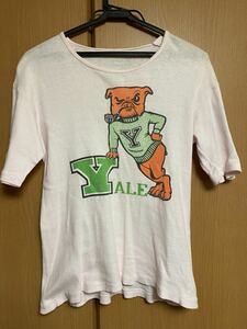 イェール大学 Tシャツ ハンサム・ダン ブルドッグ ヴィンテージ Yale University USA College 古着