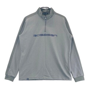 【1円】ROSASEN ロサーセン ハーフジップ 長袖 Tシャツ グレー系 LL [240101344619]