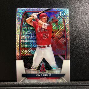 Mike Trout 2023 Topps Bowman Mega Box #89 Chrome Mojo Refractor Angels