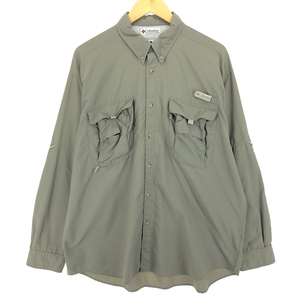 古着 コロンビア Columbia PFG UPF30＋ 長袖 フィッシングシャツ メンズL相当 /eaa471345