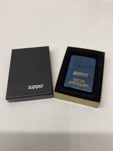 【現状品】 Zippo ジッポ オイル ライター メタリックブルー 火花〇 喫煙具　IYZ441